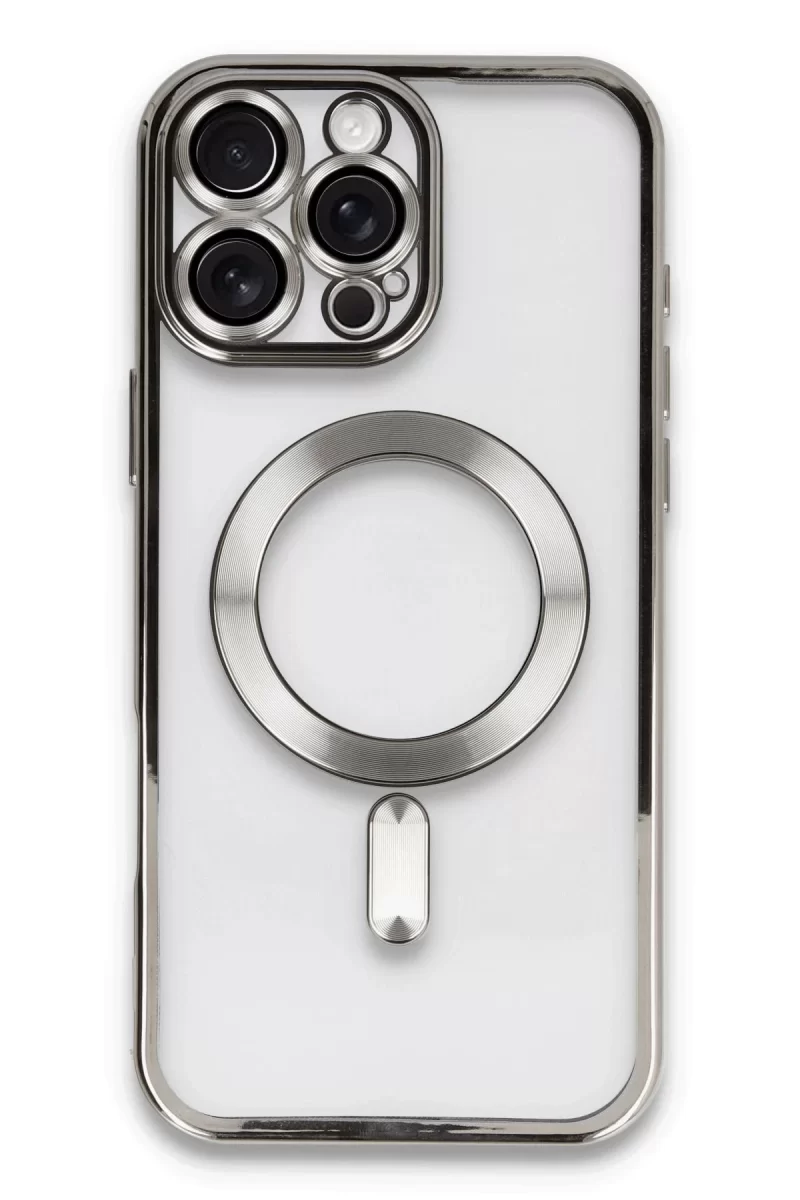 Newface Apple iPhone 16 Pro Kılıf Kross Magneticsafe Kapak - Titan Gri