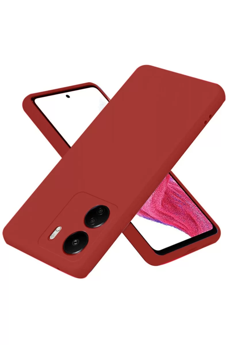 Newface Xiaomi Redmi 13C Kılıf First Silikon - Bordo