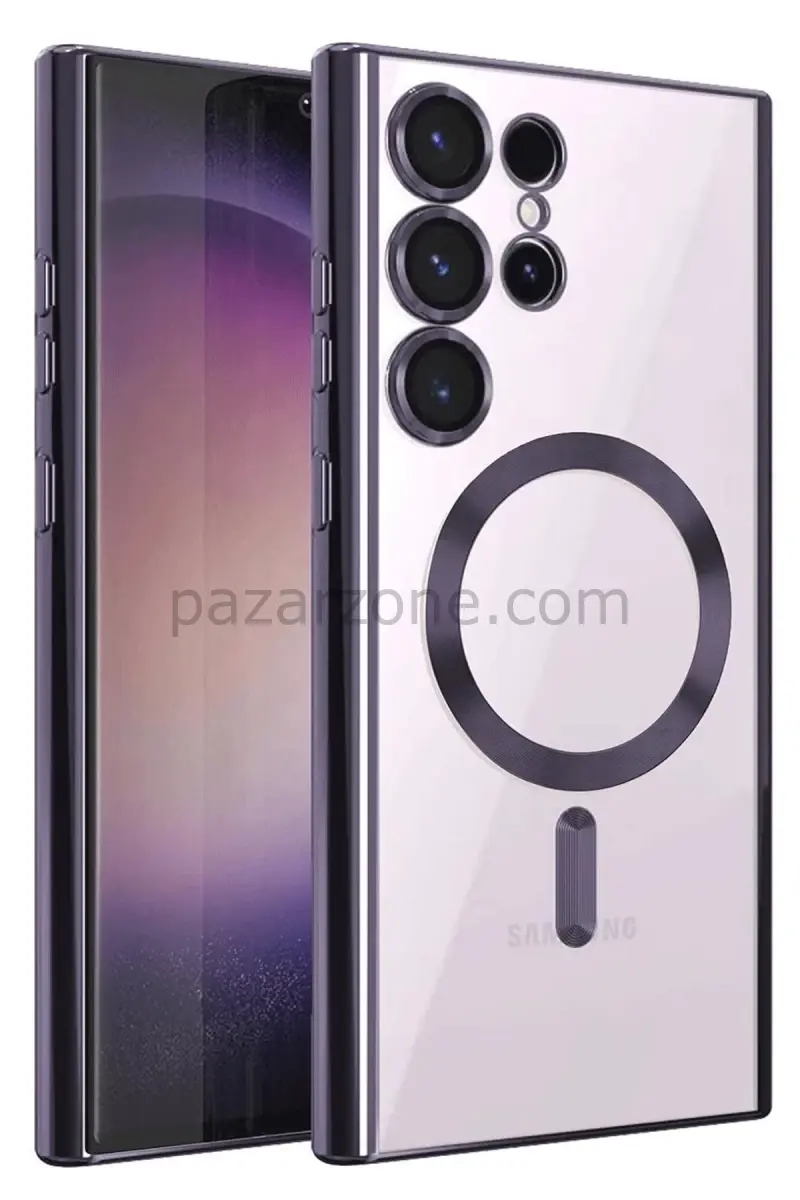Newface Samsung Galaxy S25 Ultra Kılıf Kross Magneticsafe Kapak - Mor