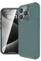 Newface Apple iPhone 16 Pro Kılıf Auto Focus Karbon Kapak - Koyu Yeşil