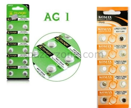Buton Pil - Saat Lazer Hesap Makinesi Pili 10lu Paket Ag1 Lr621/lr60 1.55v