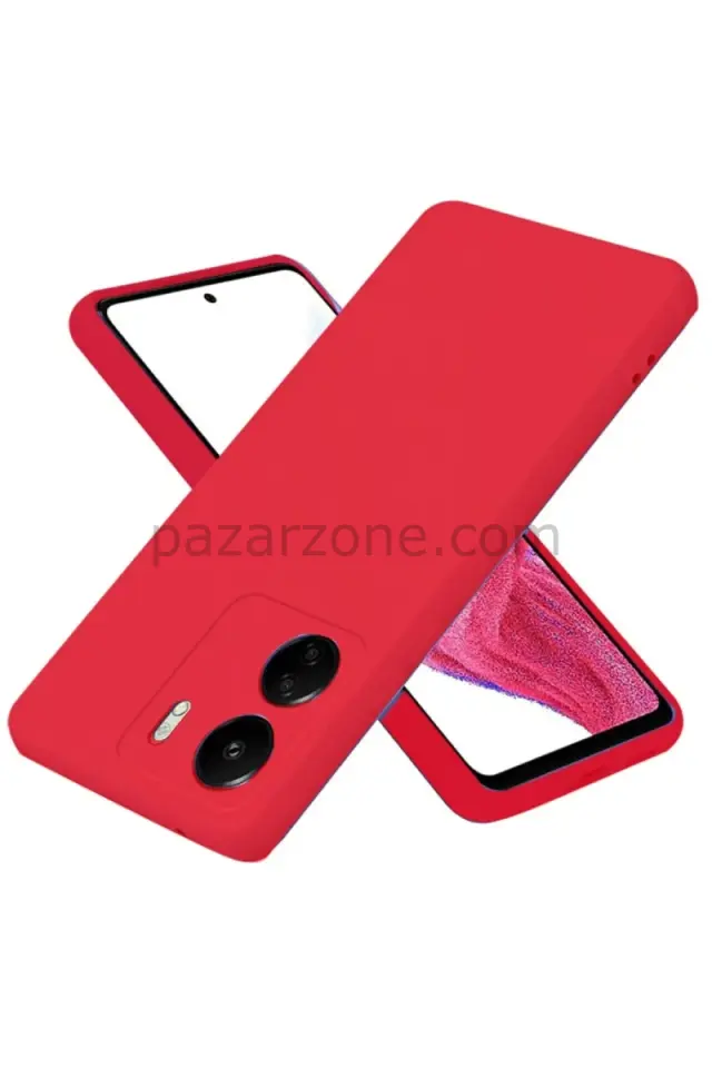 Newface Xiaomi Redmi 13C Kılıf First Silikon - Kırmızı