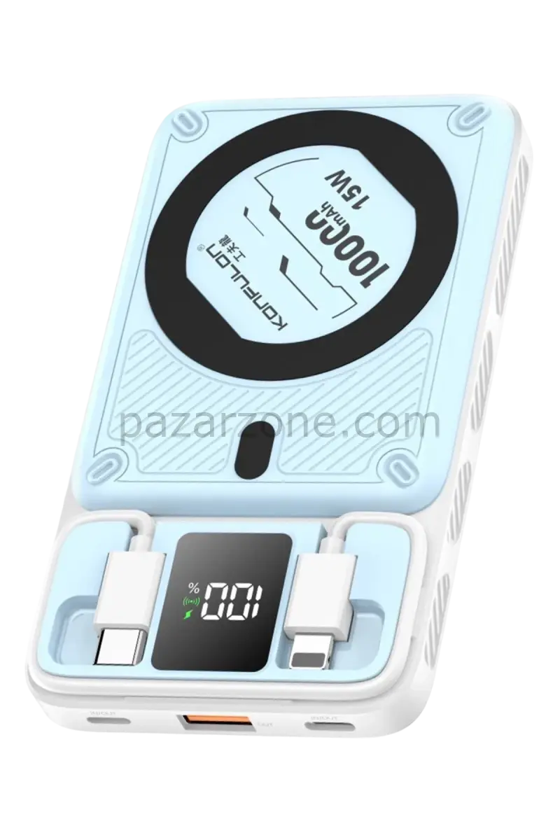 Konfulon M25W 10.000 mAh 20W PD Magsafe Powerbank - Mavi