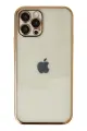 Newface Apple iPhone 12 Pro Kılıf Razer Lensli Silikon - Gold