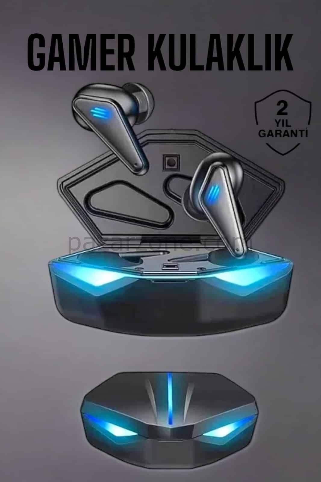 Bluetooth Oyuncu Kulaklığı Led Işıklı Kablosuz ANC Özelliği