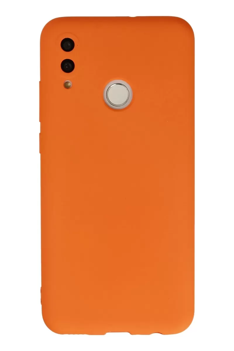 Newface Huawei P Smart 2019 Kılıf Nano içi Kadife Silikon - Turuncu