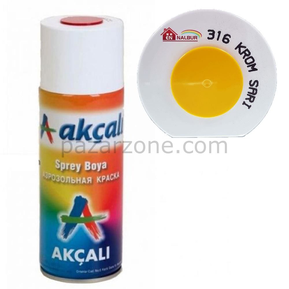 Akçalı Sprey Boya 400 ml 316 Krom Sarı
