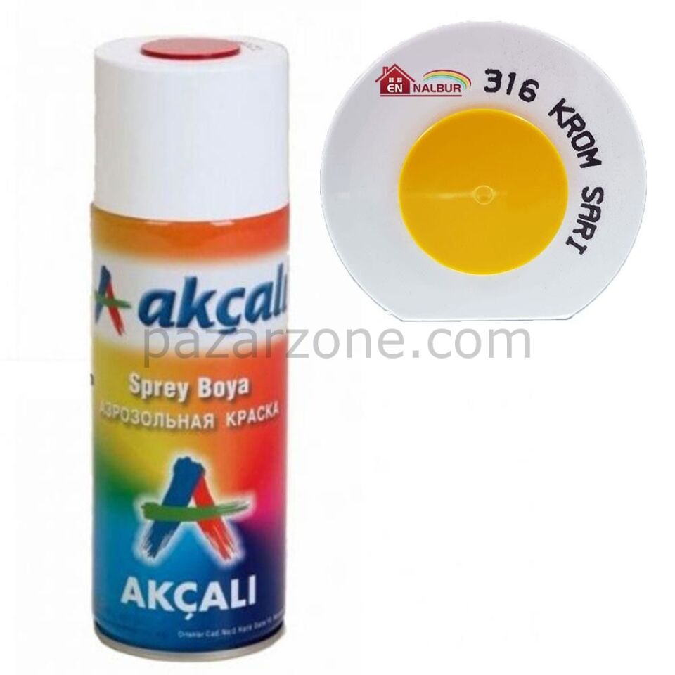 Akçalı Sprey Boya 400 ml 316 Krom Sarı