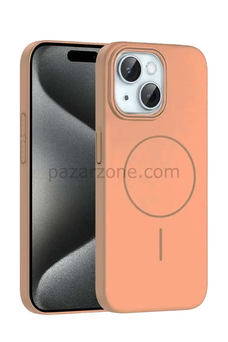 Joko Apple iPhone 15 Plus Broş Magsafe Kapak - Çöl Titanyum