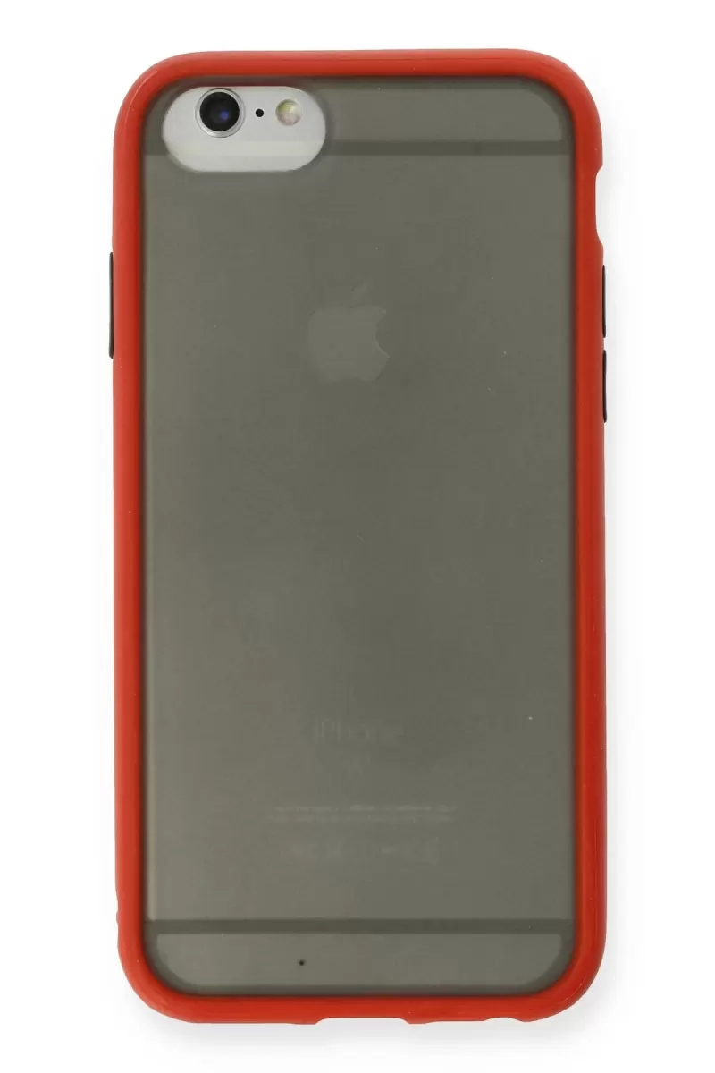 Newface Apple iPhone 6 Kılıf Montreal Silikon Kapak - Kırmızı