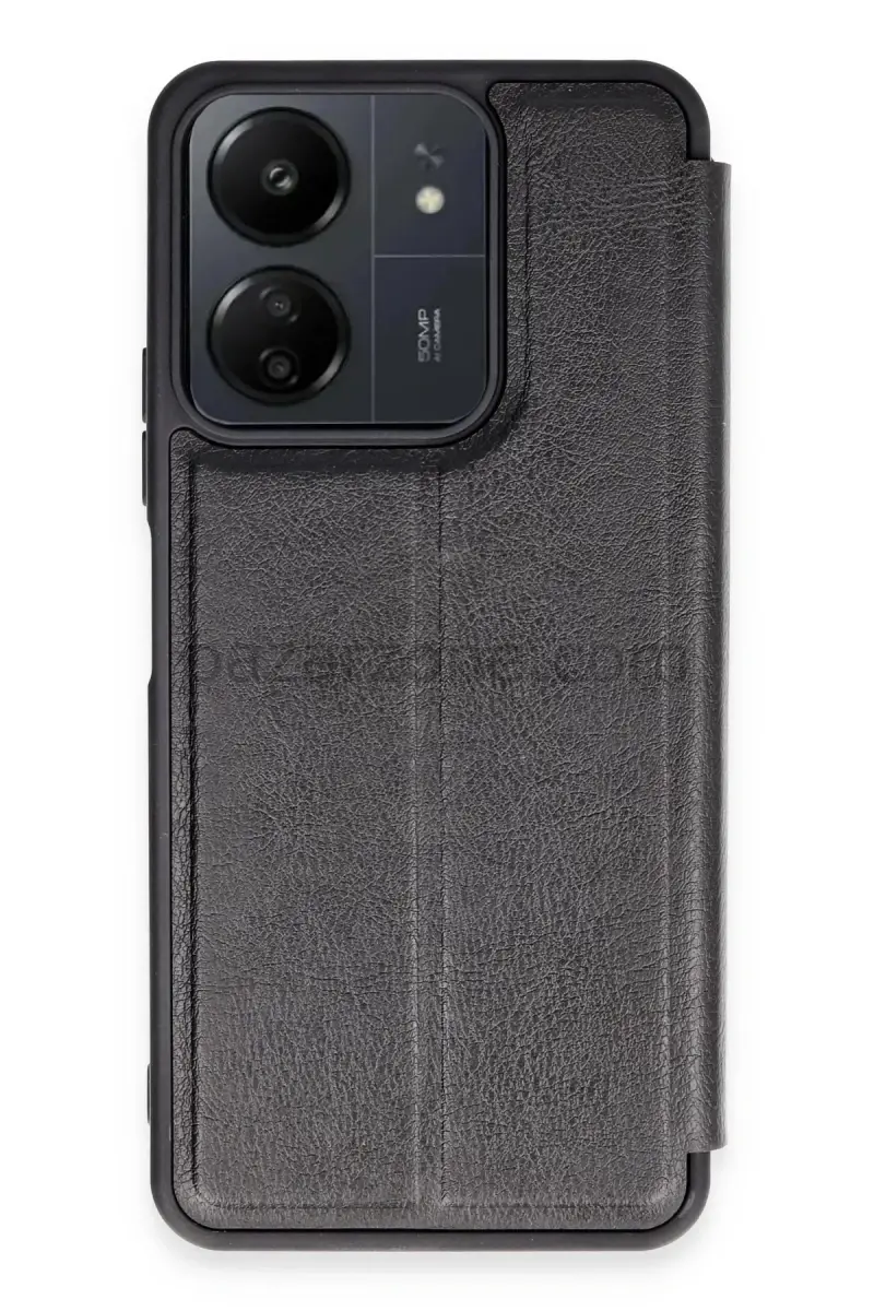 Newface Xiaomi Redmi 13C Kılıf Flip Cover - Siyah