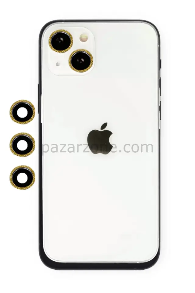 Newface Apple iPhone 14 Shine Kamera Lens - Gold