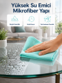 Cam Ayna ve Parlak Yüzeyler İçin Mikrofiber Temizlik Bezi Leke ve İz Bırakmaz