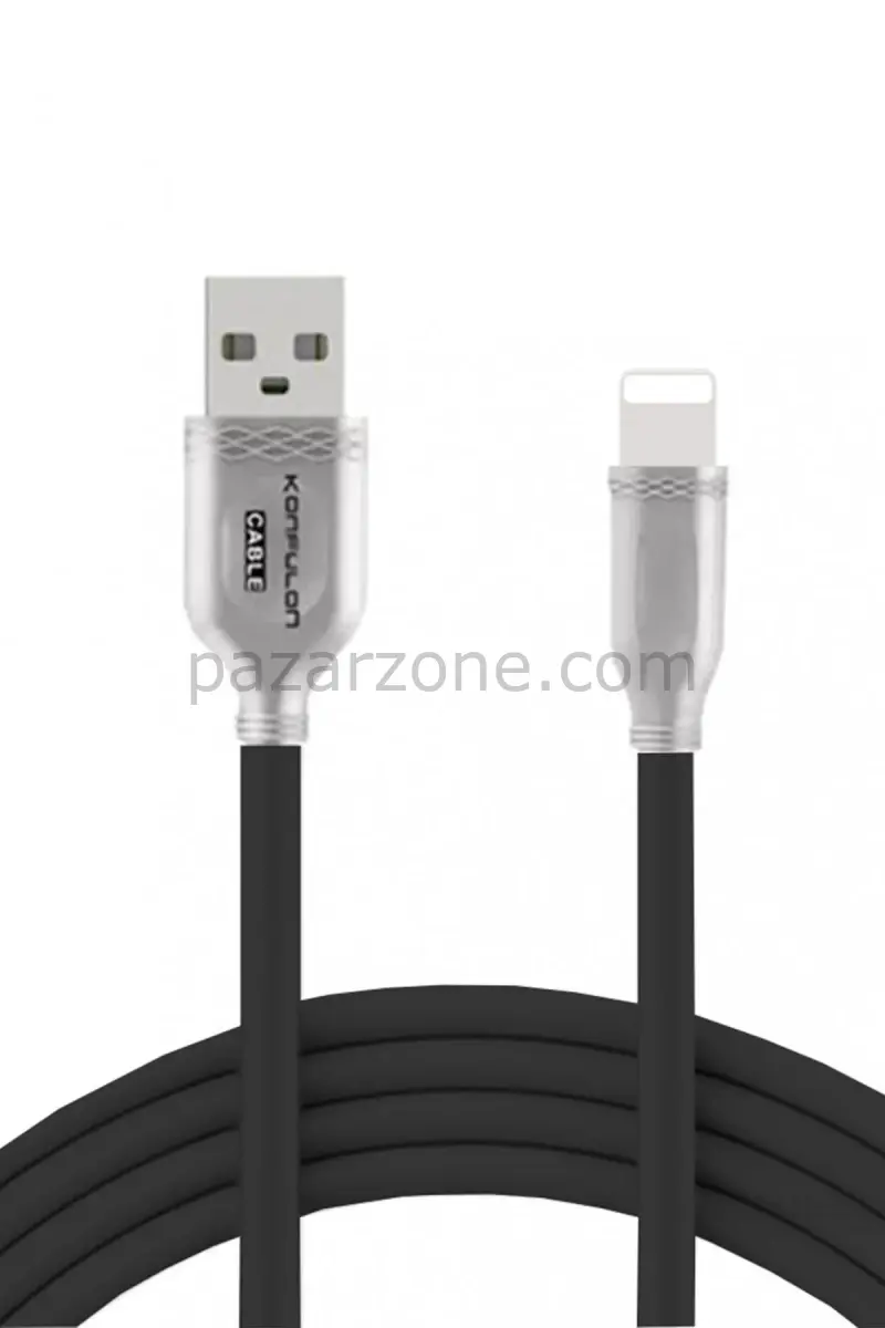 Konfulon S48 Lightning Kablo iphone Uyumlu 1M 3A - Siyah