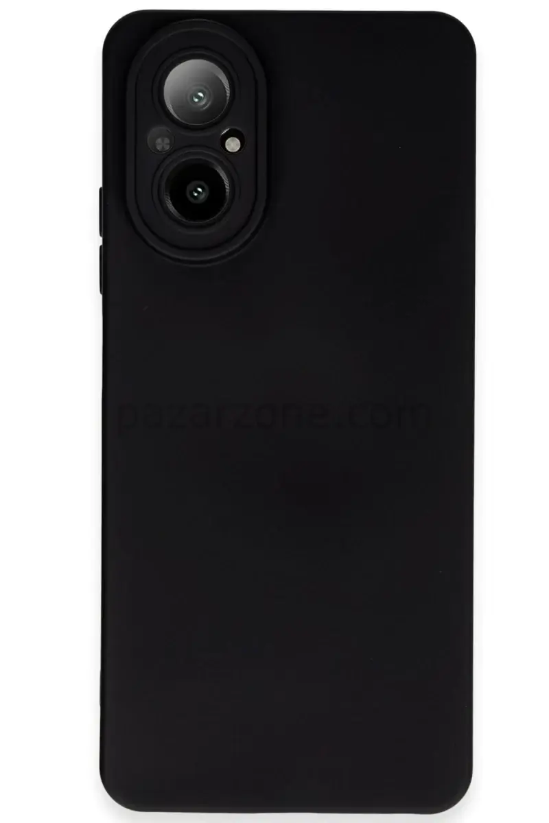 Newface Realme 12 Lite Kılıf Nano içi Kadife Silikon - Siyah