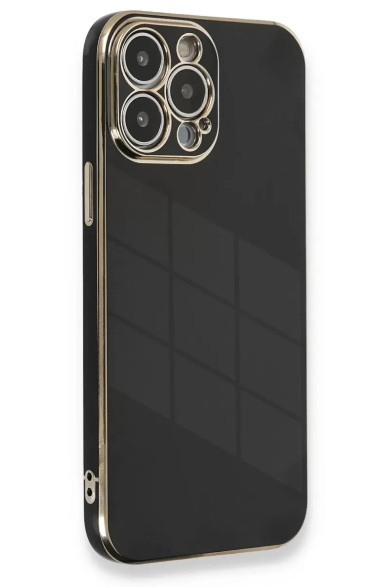 Newface Apple iPhone 13 Pro Max Kılıf Volet Silikon - Siyah