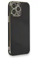Newface Apple iPhone 13 Pro Max Kılıf Volet Silikon - Siyah