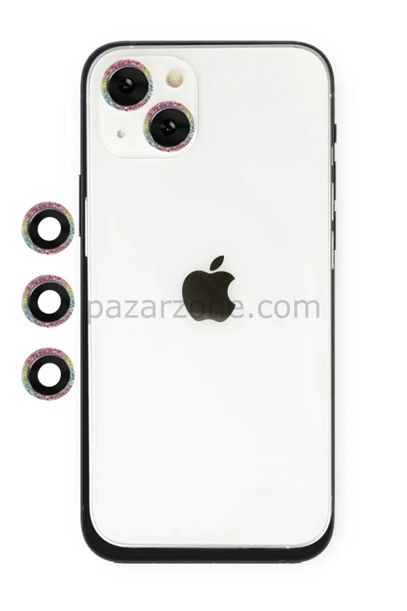 Newface Apple iPhone 14 Shine Kamera Lens - Rainbow