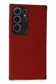 Newface Samsung Galaxy S24 Ultra Kılıf Loop Deri Silikon - Kırmızı