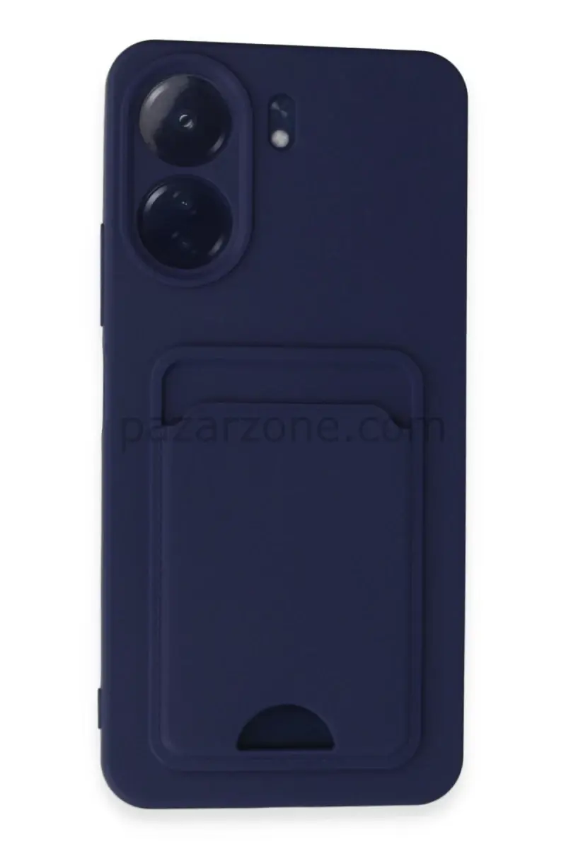 Newface Xiaomi Redmi 13C Kılıf Kelvin Kartvizitli Silikon - Lacivert