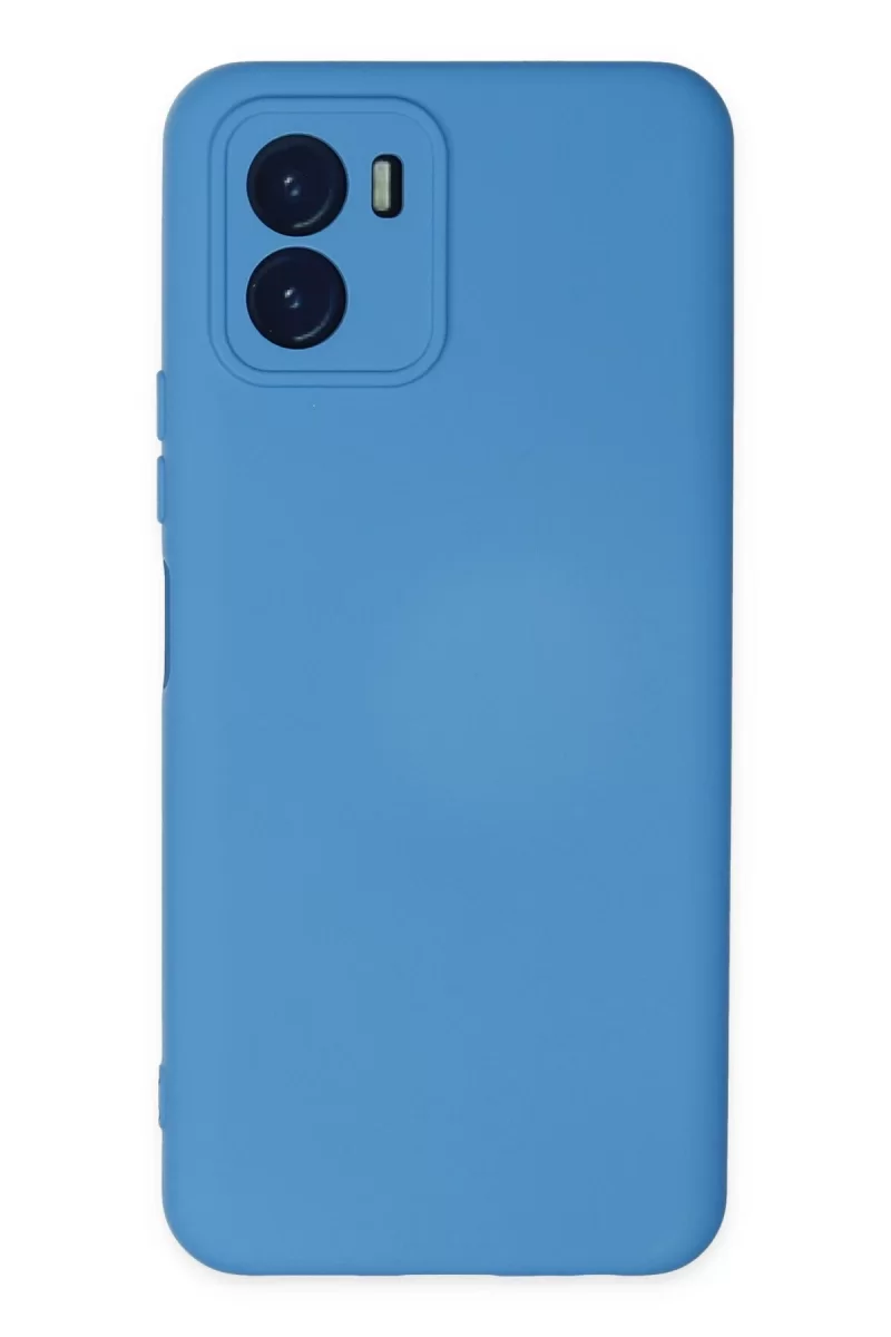 Newface Vivo Y15S Kılıf Nano içi Kadife Silikon - Mavi