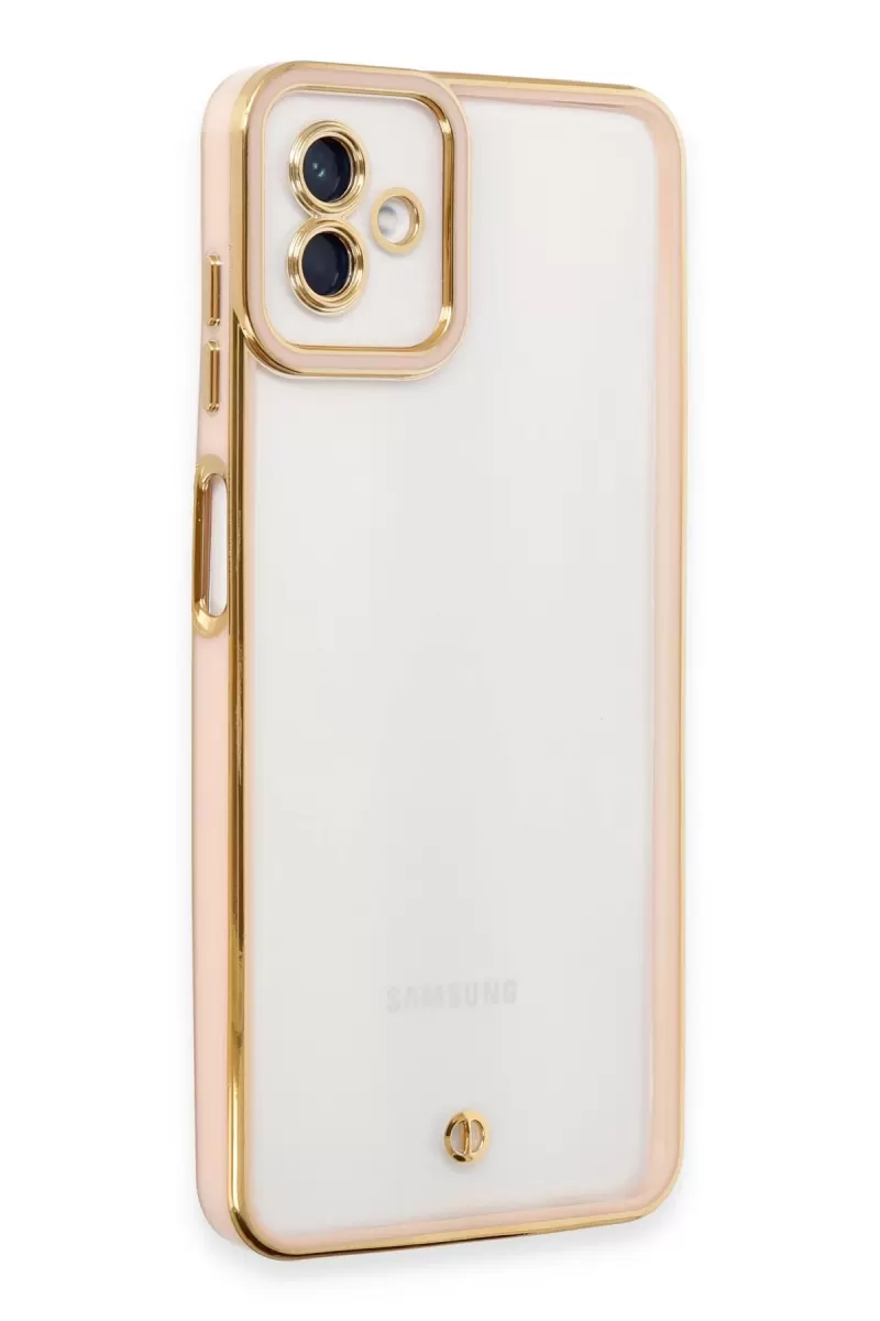 Newface Samsung Galaxy A04 Kılıf Liva Lens Silikon - Rose