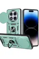 Newface Xiaomi Redmi Note 14 Pro Plus Kılıf Pars Lens Yüzüklü Silikon - Yeşil