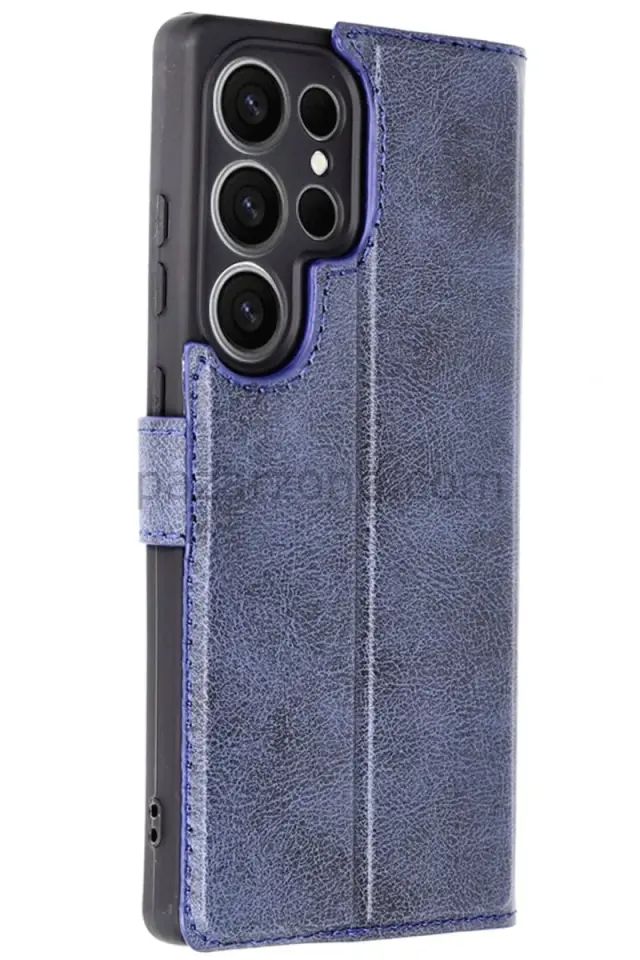 Newface Samsung Galaxy S25 Ultra Kılıf Trend S Plus Kapaklı Kılıf - Lacivert
