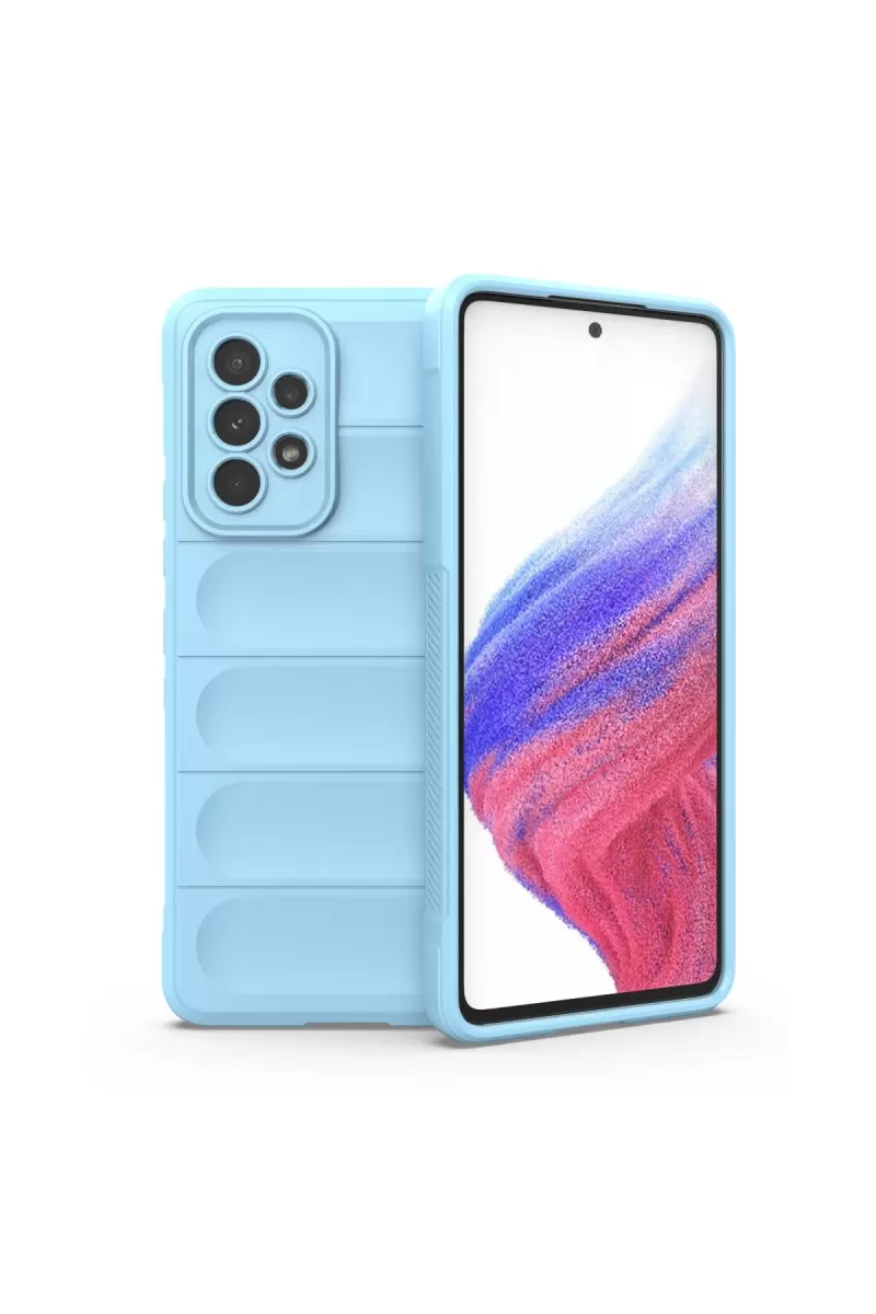 Newface Samsung Galaxy A73 5G Kılıf Optimum Silikon - Sky Blue