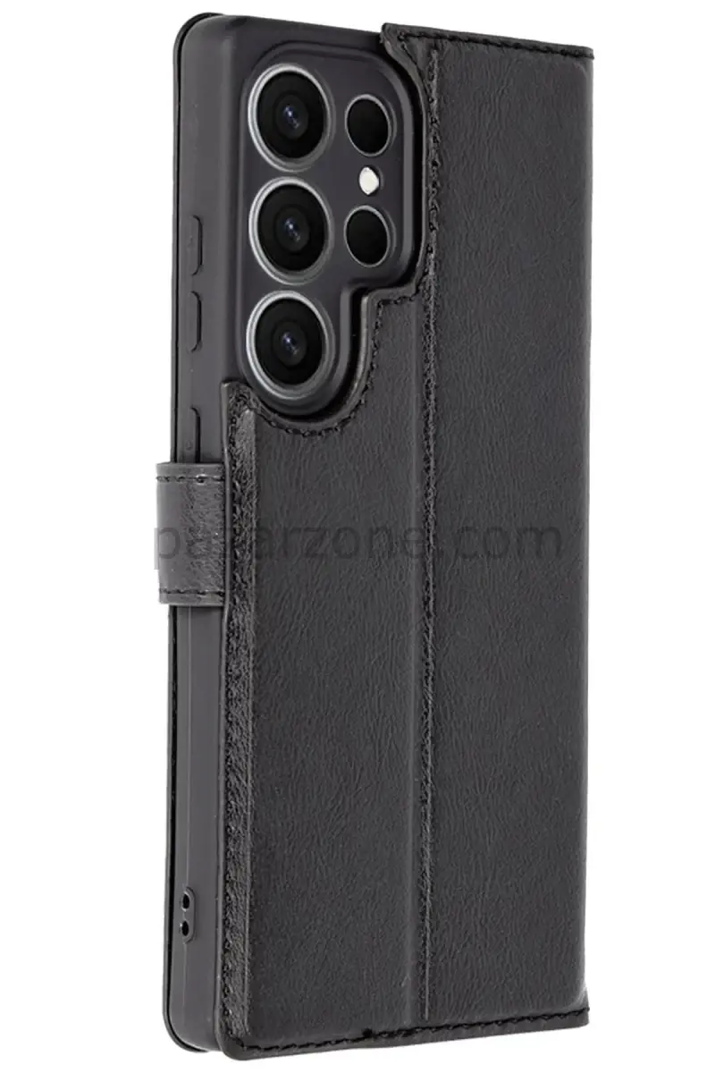Newface Samsung Galaxy S25 Ultra Kılıf Trend S Plus Kapaklı Kılıf - Siyah