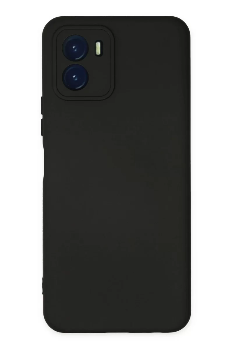 Newface Vivo Y15S Kılıf Nano içi Kadife Silikon - Siyah
