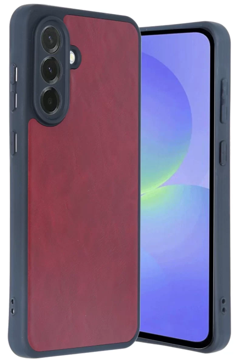 Newface Samsung Galaxy A35 5G Kılıf Aras Deri Kapak - Bordo