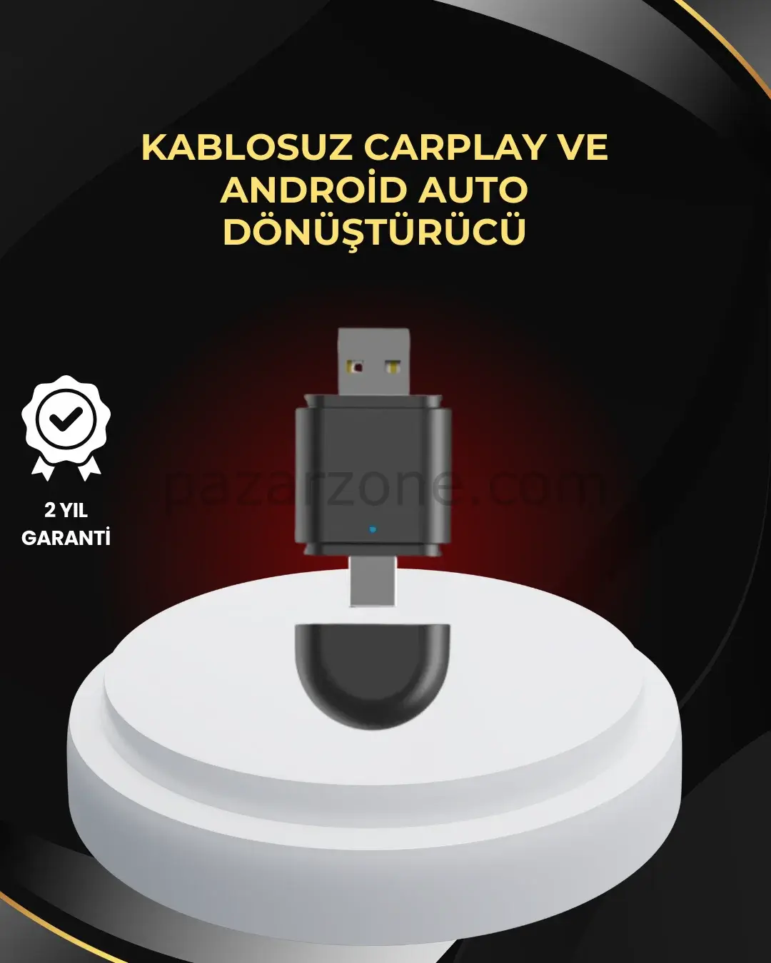 Kablosuz CarPlay ve Android Auto Dönüştürücü – USB-A & Type-C Girişli Akıllı Adaptör