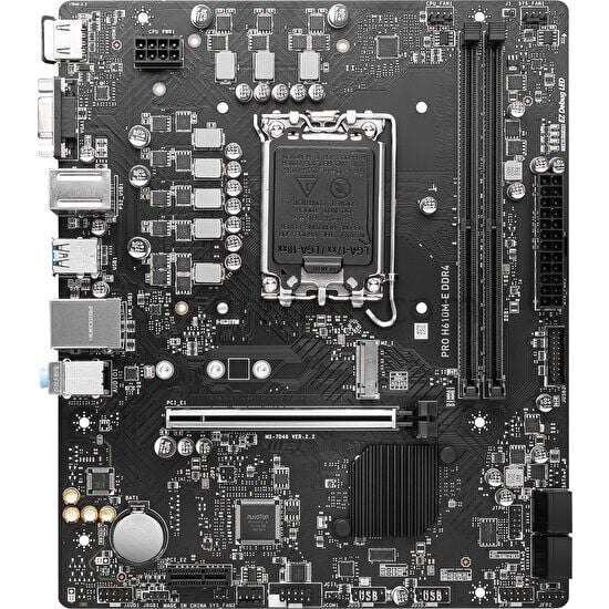 MSI PRO H610M-E DDR5 5600 (OC) HDMI,VGA M.2 1700P USB 3.2 Gen1 (12-13-14. Nesil)