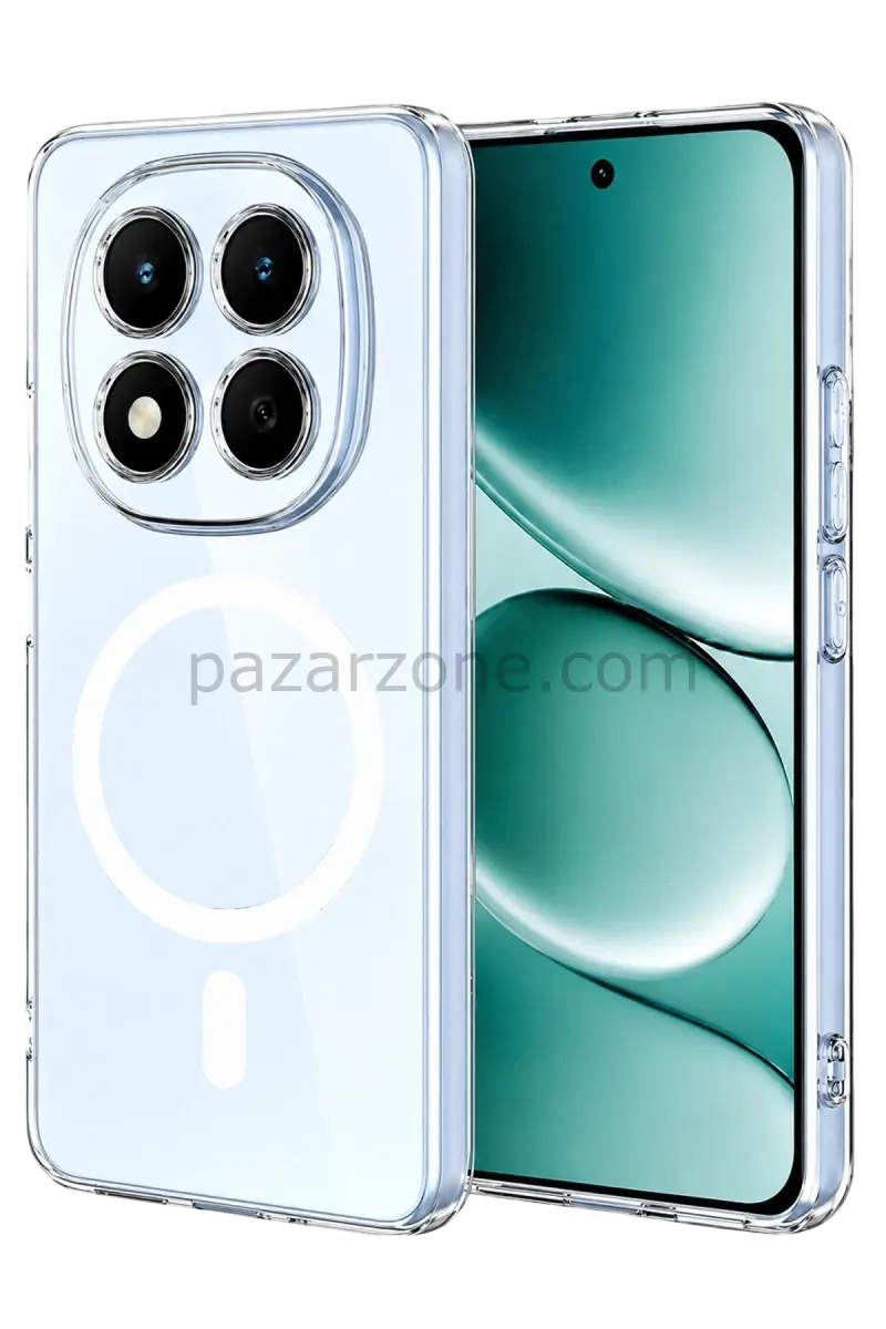 Newface Xiaomi Redmi Note 15 Pro 4G Combo Sert Şeffaf Magsafe Kapak - Şeffaf
