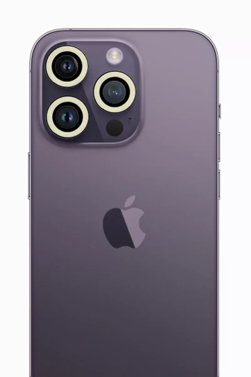 Newface Apple iPhone 13 Pro Max Neon Fosforlu Kamera Lens - Beyaz