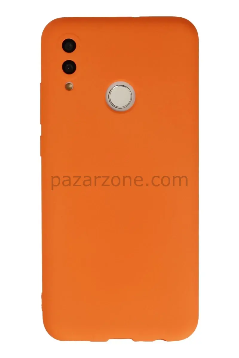 Newface Huawei P Smart 2019 Kılıf Nano içi Kadife Silikon - Turuncu