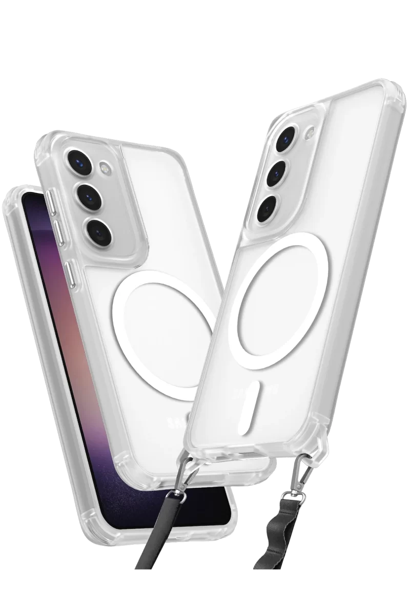 Newface Samsung Galaxy S23 Kılıf Enka Magsafe Silikon Kılıf - Şeffaf