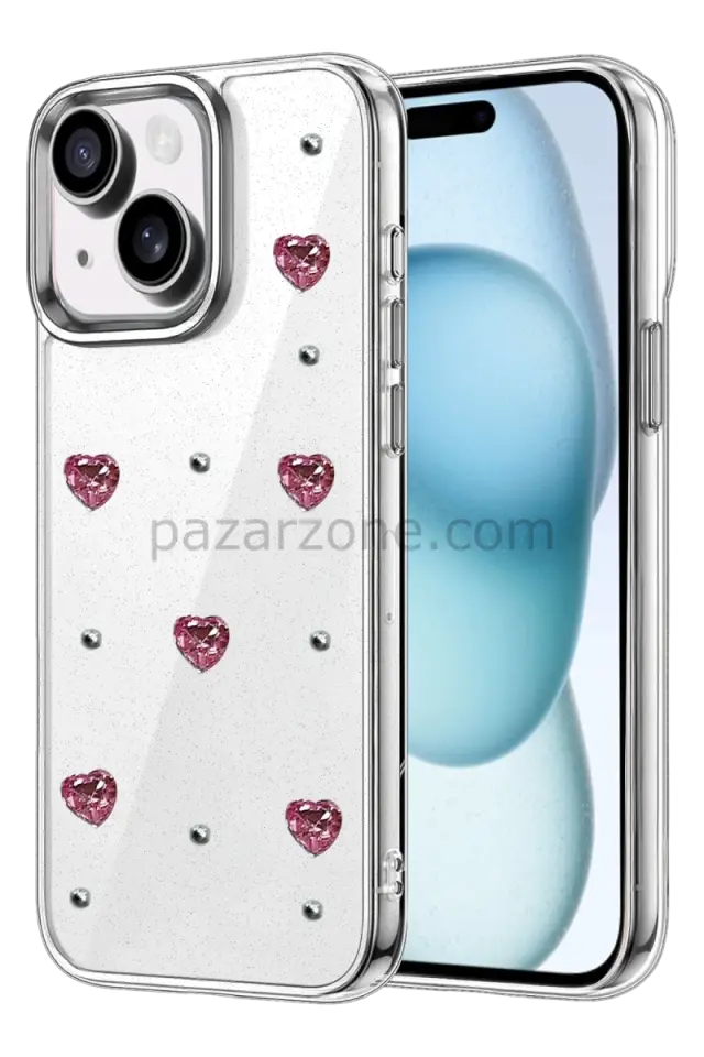 Newface Apple iPhone 15 Fiyonk Desenli Kapak - Desen 3