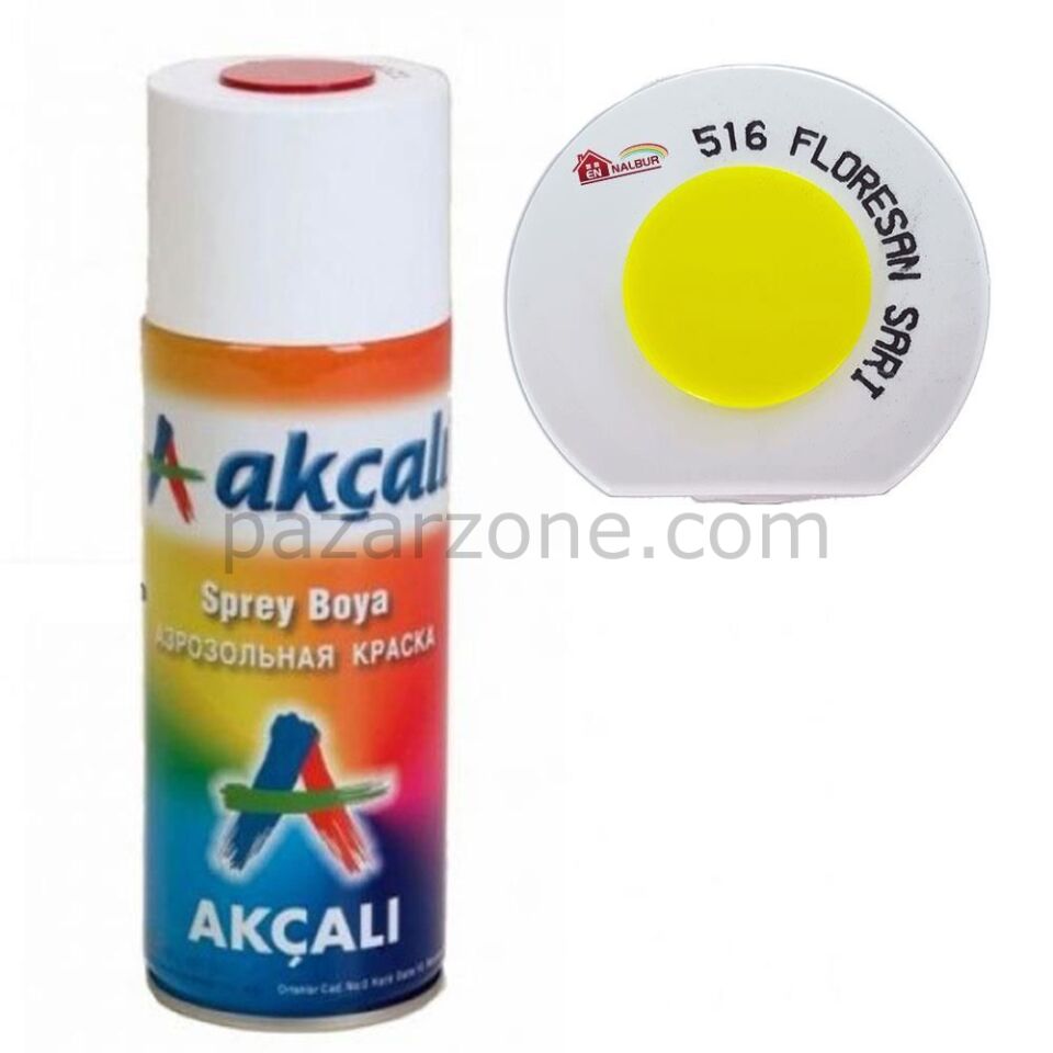 Akçalı Sprey Boya 400 ml 516 Florasan Sarı