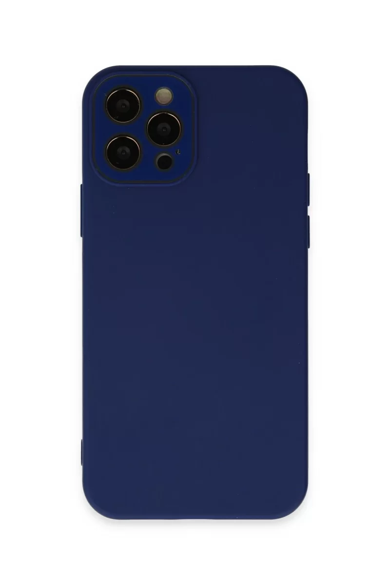 Newface Apple iPhone 12 Pro Max Kılıf Lansman Glass Kapak - Sky Blue