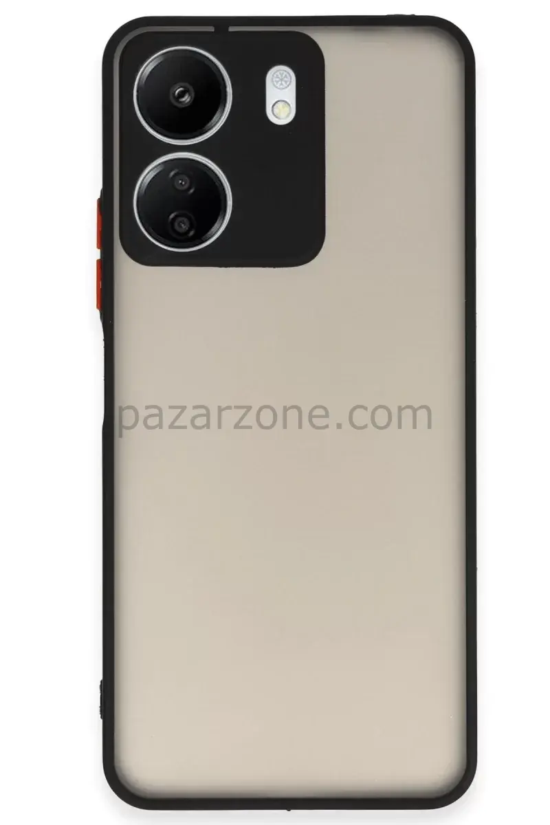 Newface Xiaomi Redmi 13C Kılıf Montreal Silikon Kapak - Siyah