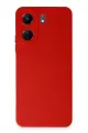 Newface Xiaomi Redmi 13C Kılıf Nano içi Kadife Silikon - Kırmızı