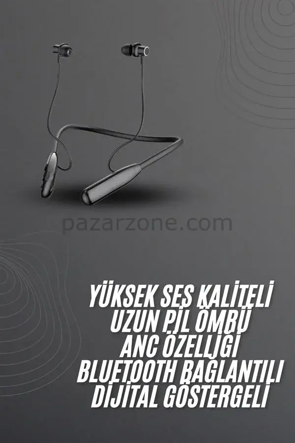 100 Saat Bluetooth Kulaklık Dijital Göstergeli ANC Özelliği Kablolu