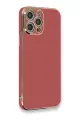 Newface Apple iPhone 12 Pro Kılıf Volet Silikon - Kırmızı