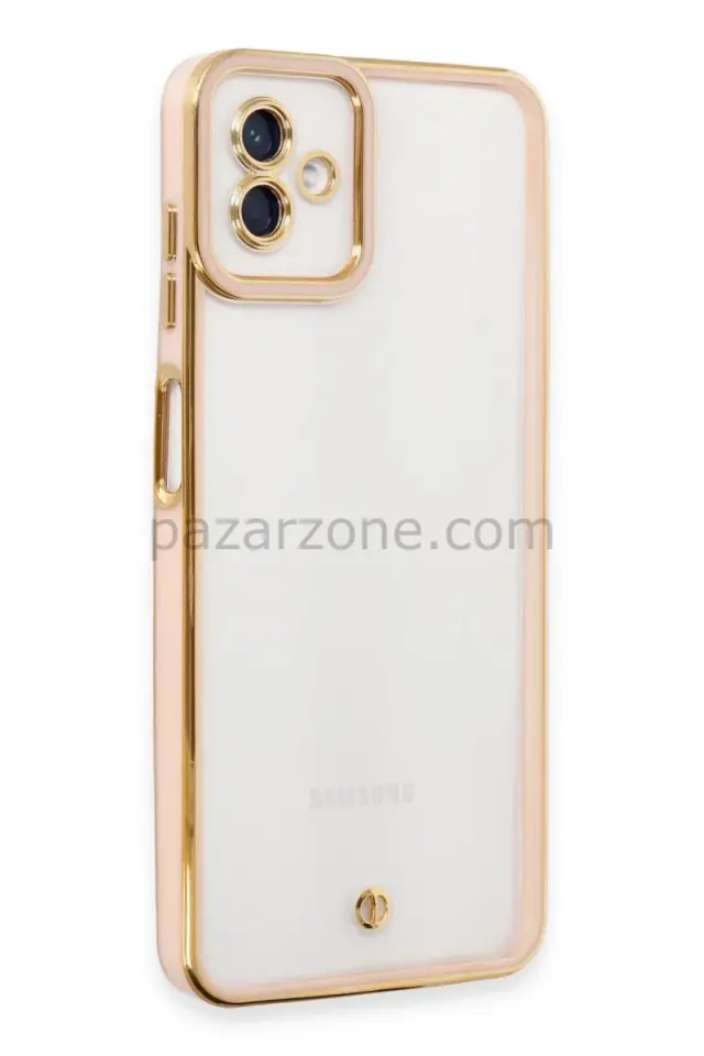 Newface Samsung Galaxy A04 Kılıf Liva Lens Silikon - Rose