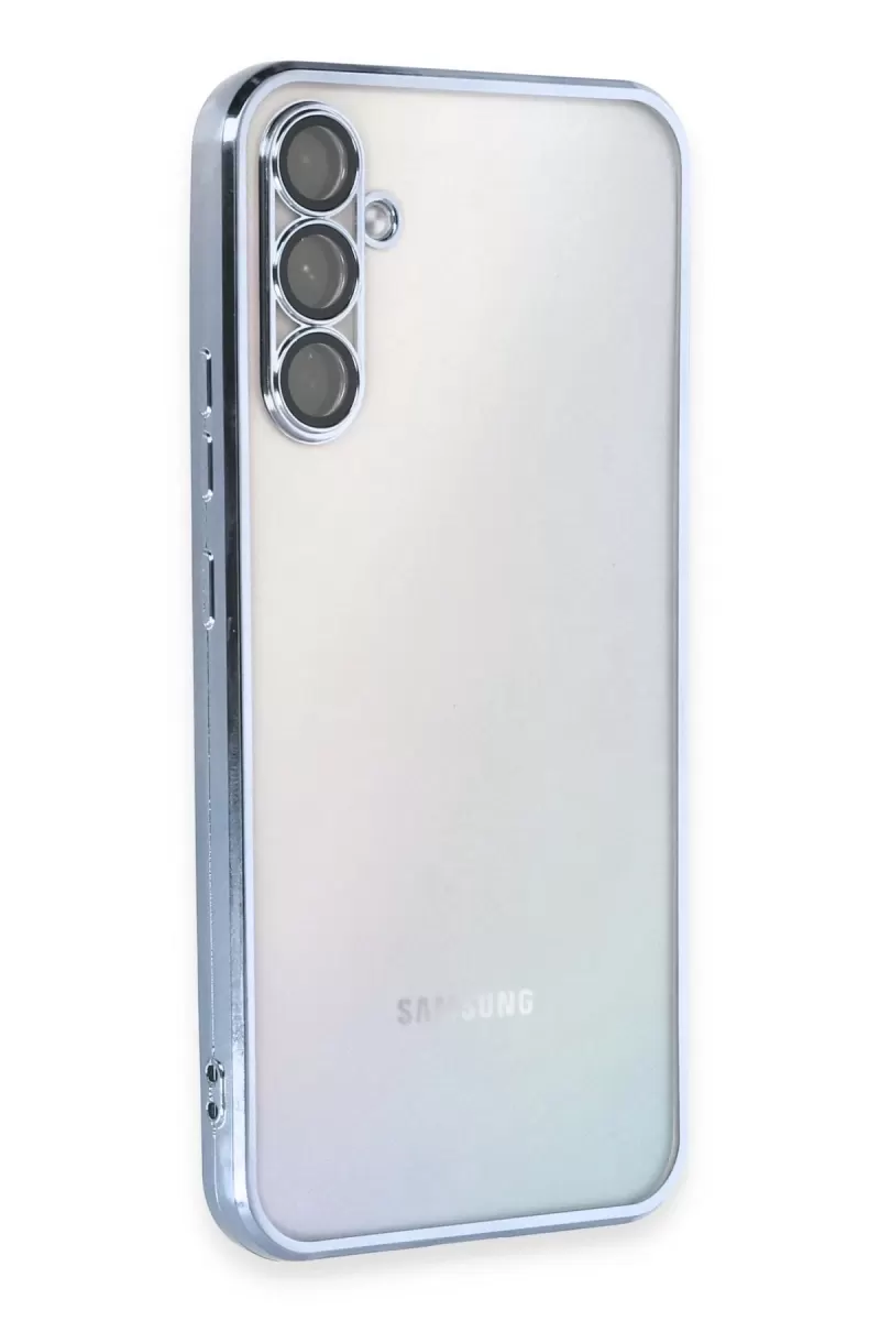 Newface Samsung Galaxy A34 5G Kılıf Razer Lensli Silikon - Açık Mavi
