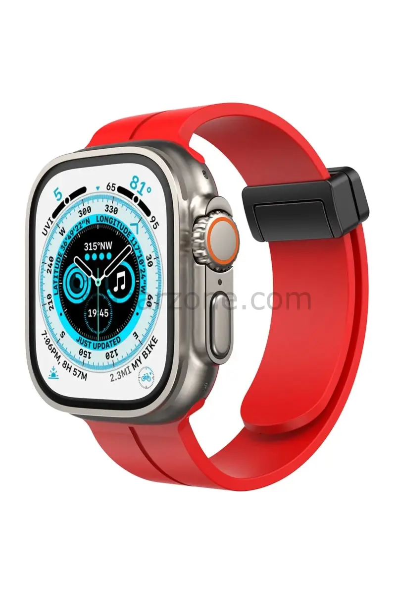 Newface Apple Watch 38mm KR412 Elegance Stylısh Kordon - Kırmızı