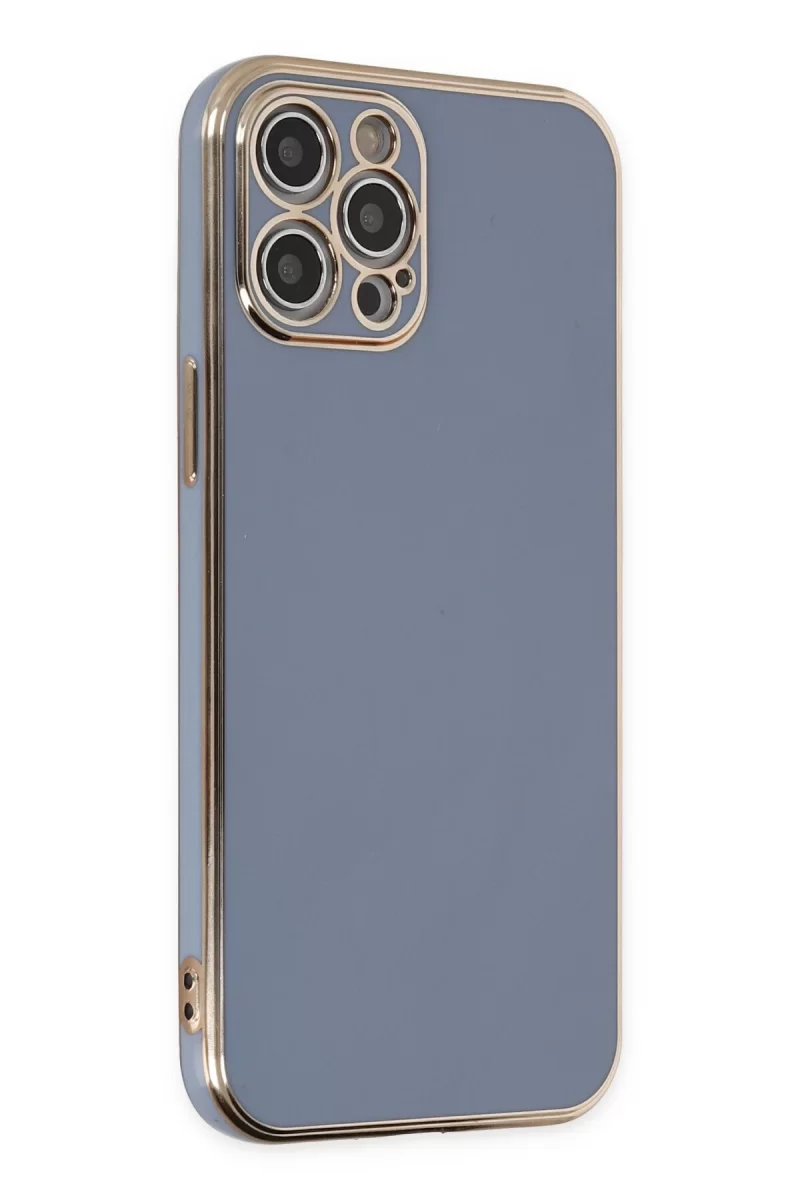 Newface Apple iPhone 12 Pro Kılıf Volet Silikon - Mavi