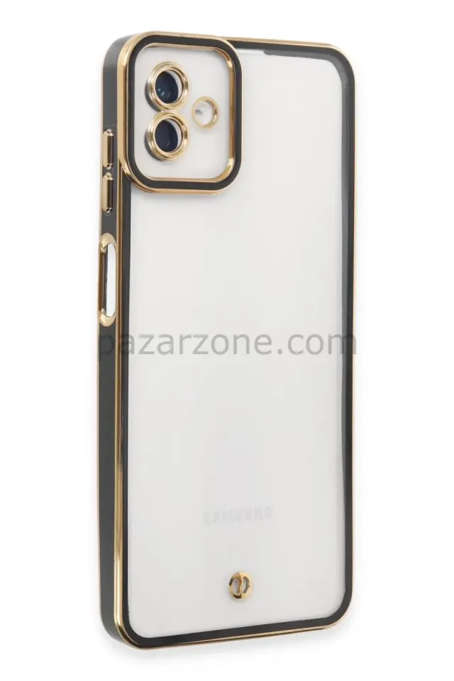 Newface Samsung Galaxy A04 Kılıf Liva Lens Silikon - Siyah
